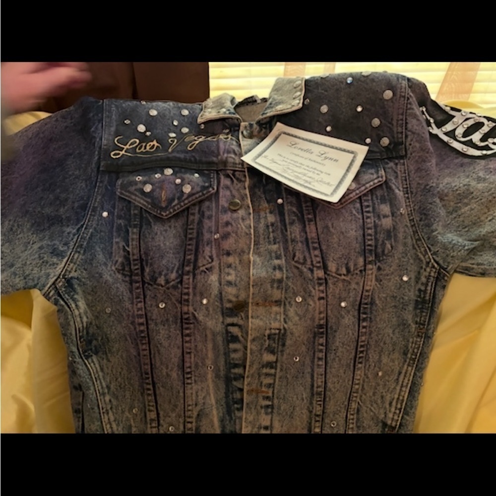 VTG Tony Alamo Las Vegas Strip Denim Jacket Size XS Signed/Worn By Loretta Lynn - Picture 7 of 13